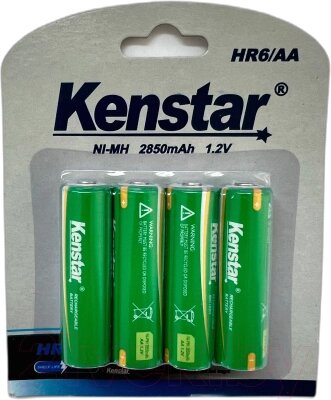 Комплект аккумуляторов Kenstar HR6/AA Ni-Mh 2850mAh BL-4 / KS-HR6-2850-BL4 от компании Бесплатная доставка по Беларуси - фото 1