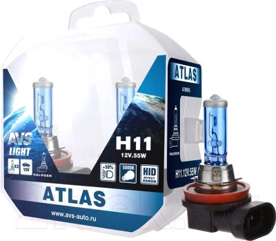 Комплект автомобильных ламп AVS Atlas Plastic A78906S от компании Бесплатная доставка по Беларуси - фото 1