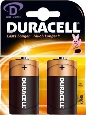 Комплект батареек Duracell Basic LR20 от компании Бесплатная доставка по Беларуси - фото 1