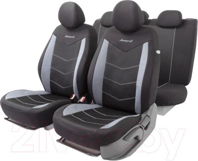 Комплект чехлов для сидений Autoprofi Aeroboost AER-1102 BK/GY от компании Бесплатная доставка по Беларуси - фото 1
