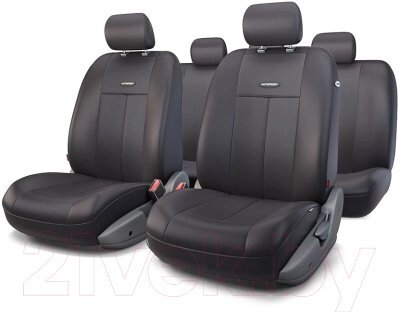 Комплект чехлов для сидений Autoprofi TT-902P BK/BK от компании Бесплатная доставка по Беларуси - фото 1