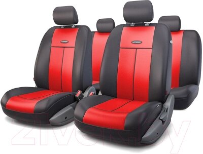 Комплект чехлов для сидений Autoprofi TT-902P BK/RD от компании Бесплатная доставка по Беларуси - фото 1