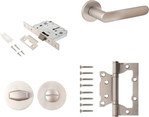Комплект дверной фурнитуры Code Deco Slim H-40135-NISM с фиксатором