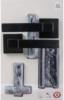 Комплект дверной фурнитуры Puerto Set 521-03 5-45PL 2S Black от компании Бесплатная доставка по Беларуси - фото 1