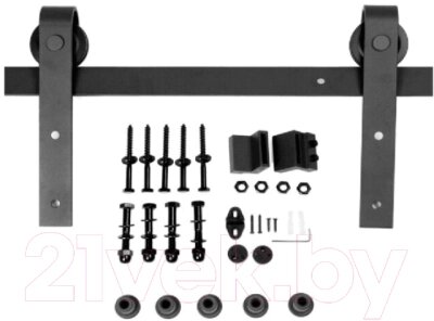 Комплект фурнитуры для раздвижных дверей Arni Black BDH01 от компании Бесплатная доставка по Беларуси - фото 1