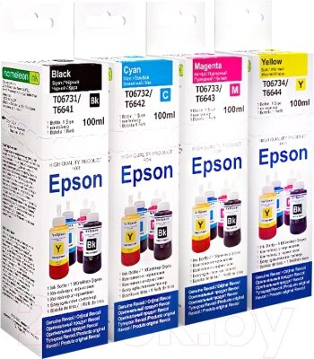 Комплект контейнеров с чернилами Revcol Для Epson серия L 4 цвета Dye / 128966 от компании Бесплатная доставка по Беларуси - фото 1