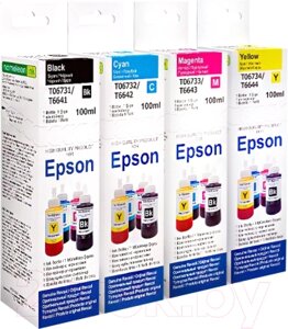 Комплект контейнеров с чернилами Revcol Для Epson серия L 4 цвета Dye / 128966
