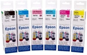 Комплект контейнеров с чернилами Revcol Для Epson серия L 6 цветов / 128934