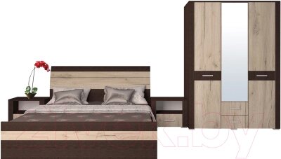 Комплект мебели для спальни Интерлиния Коламбия-4 от компании Бесплатная доставка по Беларуси - фото 1