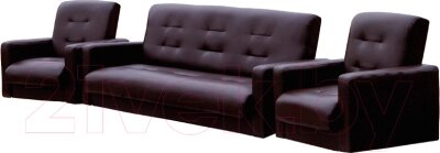 Комплект мягкой мебели Экомебель Аккорд экокожа 187x120 от компании Бесплатная доставка по Беларуси - фото 1