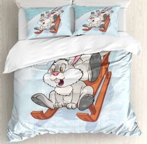 Комплект постельного белья JoyArty Кролики на санках / bls_4609_single