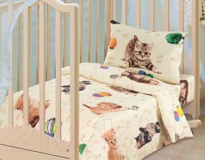 Комплект постельный для малышей АртПостель Усатый-полосатый 130 от компании Бесплатная доставка по Беларуси - фото 1