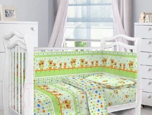 Комплект постельный для малышей Fun Ecotex Мишутка и зайка / 10302/1