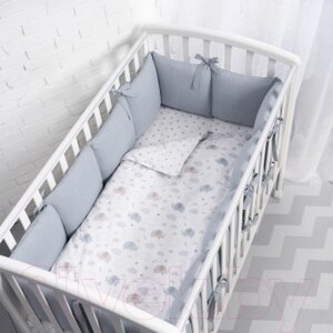 Комплект постельный для малышей Perina Fancy Слоники / F3-01.10