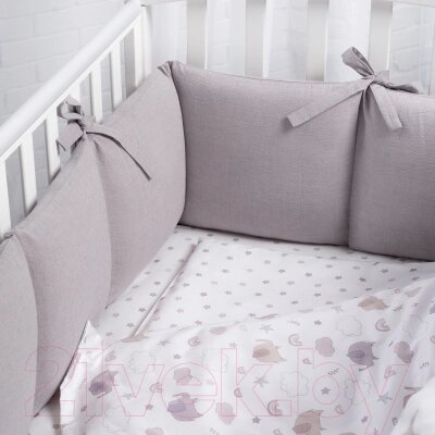 Комплект постельный для малышей Perina Fancy Слоники / F3-01.14 от компании Бесплатная доставка по Беларуси - фото 1
