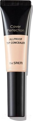 Консилер The Saem Cover Perfection Allproof Tip Concealer 1.0 Clear Beige от компании Бесплатная доставка по Беларуси - фото 1