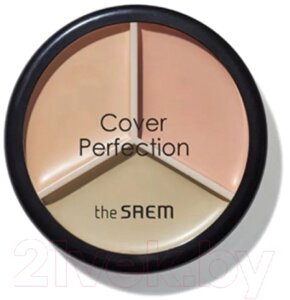 Консилер The Saem Cover Perfection Triple Pot Concealer тон 01 Correct Beige