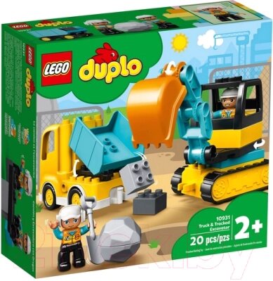 Конструктор Lego Duplo Грузовик и гусеничный экскаватор 10931 от компании Бесплатная доставка по Беларуси - фото 1