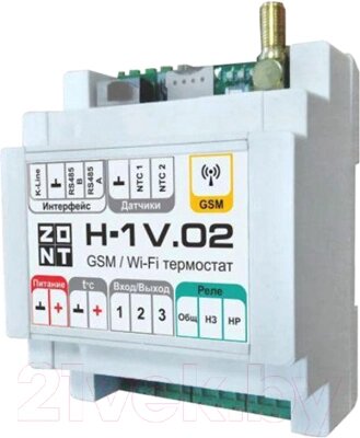 Контроллер отопительный Zont H-1V. 02 DIN / ML05454 от компании Бесплатная доставка по Беларуси - фото 1