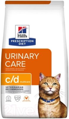 Корм для кошек Hill's Prescription Diet Urinary Care c/d Multicare Chicken от компании Бесплатная доставка по Беларуси - фото 1