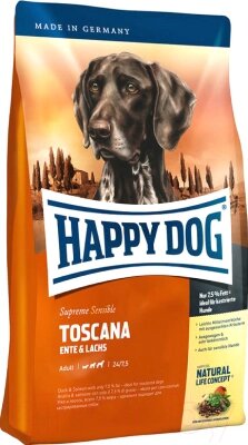 Корм для собак Happy Dog Supreme Sensible Toscana Adult Ente & Lachs от компании Бесплатная доставка по Беларуси - фото 1
