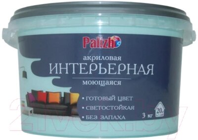 Краска Palizh Акриловая интерьерная моющаяся от компании Бесплатная доставка по Беларуси - фото 1