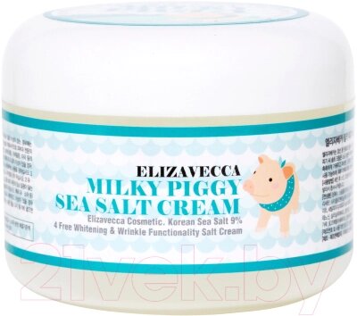 Крем для лица Elizavecca Milky Piggy Sea Salt Cream омолаж. с коллагеном и морской солью от компании Бесплатная доставка по Беларуси - фото 1