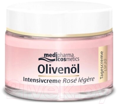 Крем для лица Medipharma Cosmetics Olivenol интенсив Роза дневной легкий LSF20 от компании Бесплатная доставка по Беларуси - фото 1