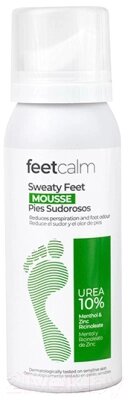 Крем для ног Feetcalm Sweaty Feet Mousse 10% Мочевины против потливости ног от компании Бесплатная доставка по Беларуси - фото 1