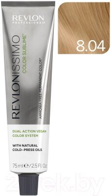 Крем-краска для волос Revlon Professional Revlonissimo Color Sublime Vegan тон 8.04 от компании Бесплатная доставка по Беларуси - фото 1