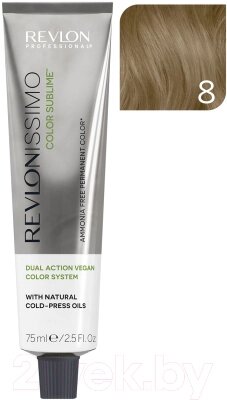 Крем-краска для волос Revlon Professional Revlonissimo Color Sublime Vegan тон 8 от компании Бесплатная доставка по Беларуси - фото 1