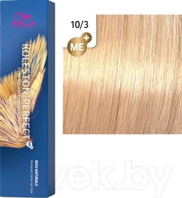 Крем-краска для волос Wella Professionals Koleston Perfect ME+ 10/3 от компании Бесплатная доставка по Беларуси - фото 1