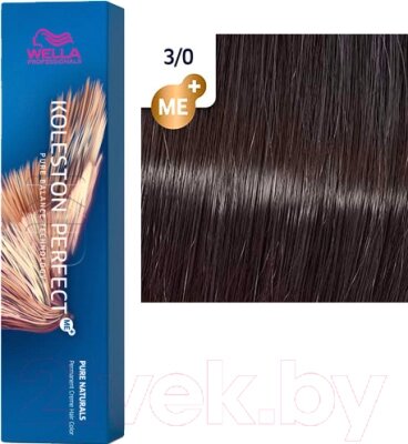 Крем-краска для волос Wella Professionals Koleston Perfect ME+ 3/0 от компании Бесплатная доставка по Беларуси - фото 1