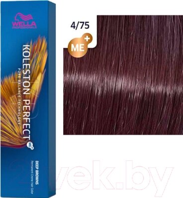 Крем-краска для волос Wella Professionals Koleston Perfect ME+ 4/75 от компании Бесплатная доставка по Беларуси - фото 1