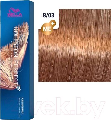 Крем-краска для волос Wella Professionals Koleston Perfect ME+ 8/03 от компании Бесплатная доставка по Беларуси - фото 1