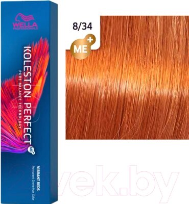 Крем-краска для волос Wella Professionals Koleston Perfect ME+ 8/34 от компании Бесплатная доставка по Беларуси - фото 1