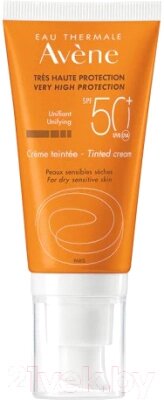 Крем солнцезащитный Avene SPF 50+ с тонирующим эффектом от компании Бесплатная доставка по Беларуси - фото 1