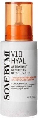 Крем солнцезащитный Some By Mi V10 Hyal Antioxidant Sunscreen Выравнивающий тон кожи от компании Бесплатная доставка по Беларуси - фото 1