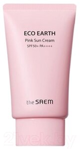 Крем солнцезащитный The Saem Eco Earth Pink Sun Cream SPF50+ PA