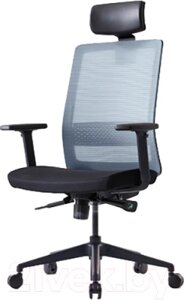 Кресло офисное Bestuhl S30 Black Pl с подголовником и подлокотником