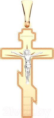 Крестик из комбинированного золота ZORKA 410006.4.14K. B. REL
