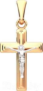 Крестик из комбинированного золота ZORKA 410030.14K. B. REL