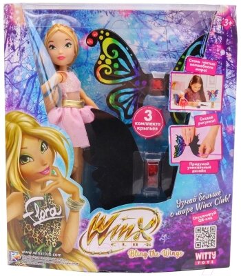 Кукла с аксессуарами Witty Toys Winx Club BTW Scratch Art Wings Флора с крыльями / IW01252102 от компании Бесплатная доставка по Беларуси - фото 1