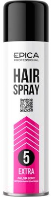 Лак для укладки волос Epica Professional Extrastrong экстрасильной фиксации от компании Бесплатная доставка по Беларуси - фото 1