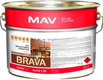 Лак MAV Brava Alkyd 1120 декоративно-защитный от компании Бесплатная доставка по Беларуси - фото 1