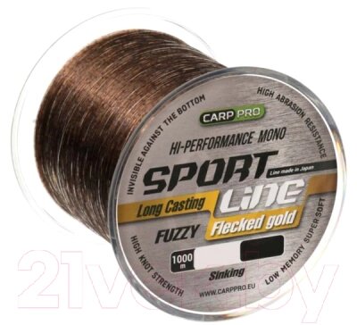 Леска монофильная Carp Pro Sport Line Flecked Gold 1000M / CP2310-0265 от компании Бесплатная доставка по Беларуси - фото 1