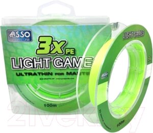 Леска плетеная Asso Light Games 3x Pe 0.02мм