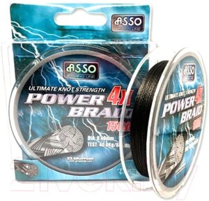 Леска плетеная Asso Power Braid 4x Pe 0.24мм