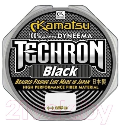 Леска плетеная KAMATSU Techron Black 0.30мм 100м / 255100030 от компании Бесплатная доставка по Беларуси - фото 1