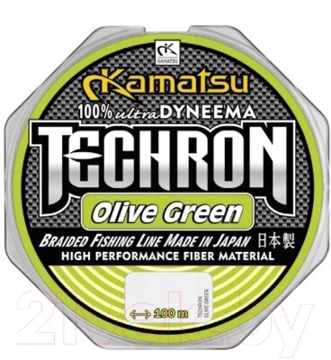 Леска плетеная KAMATSU Techron Olive Green 0.12мм 100м / 259100012 от компании Бесплатная доставка по Беларуси - фото 1